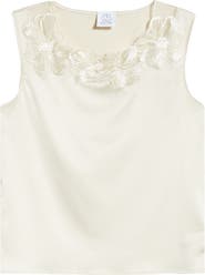NIKKI LUND Camille Sleeveless Floral Appliqué Top