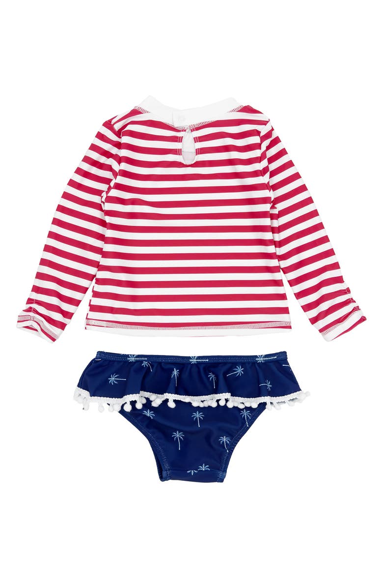 Feather 4 Arrow Sandy Toes Two-Piece Rashguard Swimsuit, Alternate, color, 