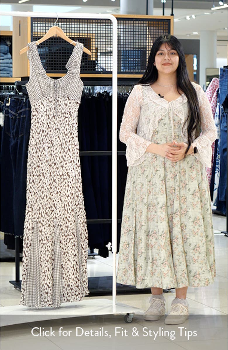 Dahlia Mixed Print Maxi Dress, sales video thumbnail