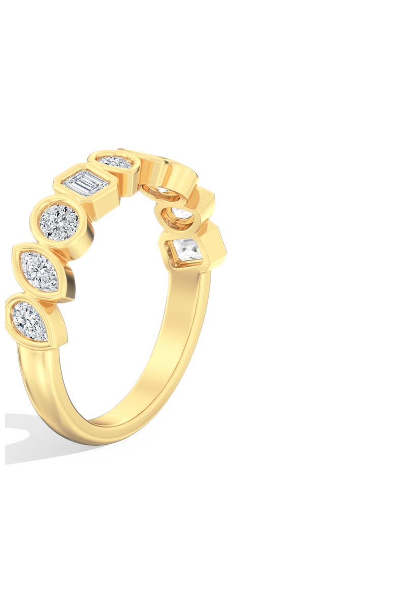 Multi Shape Bezel Lab Diamond Band in 14K, Alternate, color, Yellow Gold