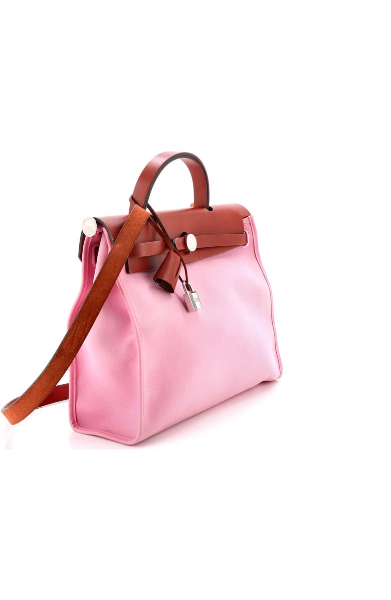 Pre-Owned Hermes Herbag Zip Leather and Toile 31, Alternate, color, Mauve Sylvestre