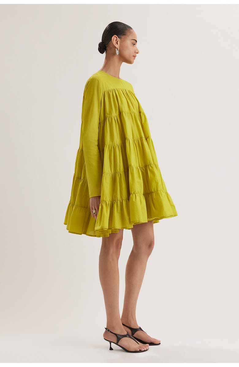 Merlette Soliman Dress, Alternate, color, Lime