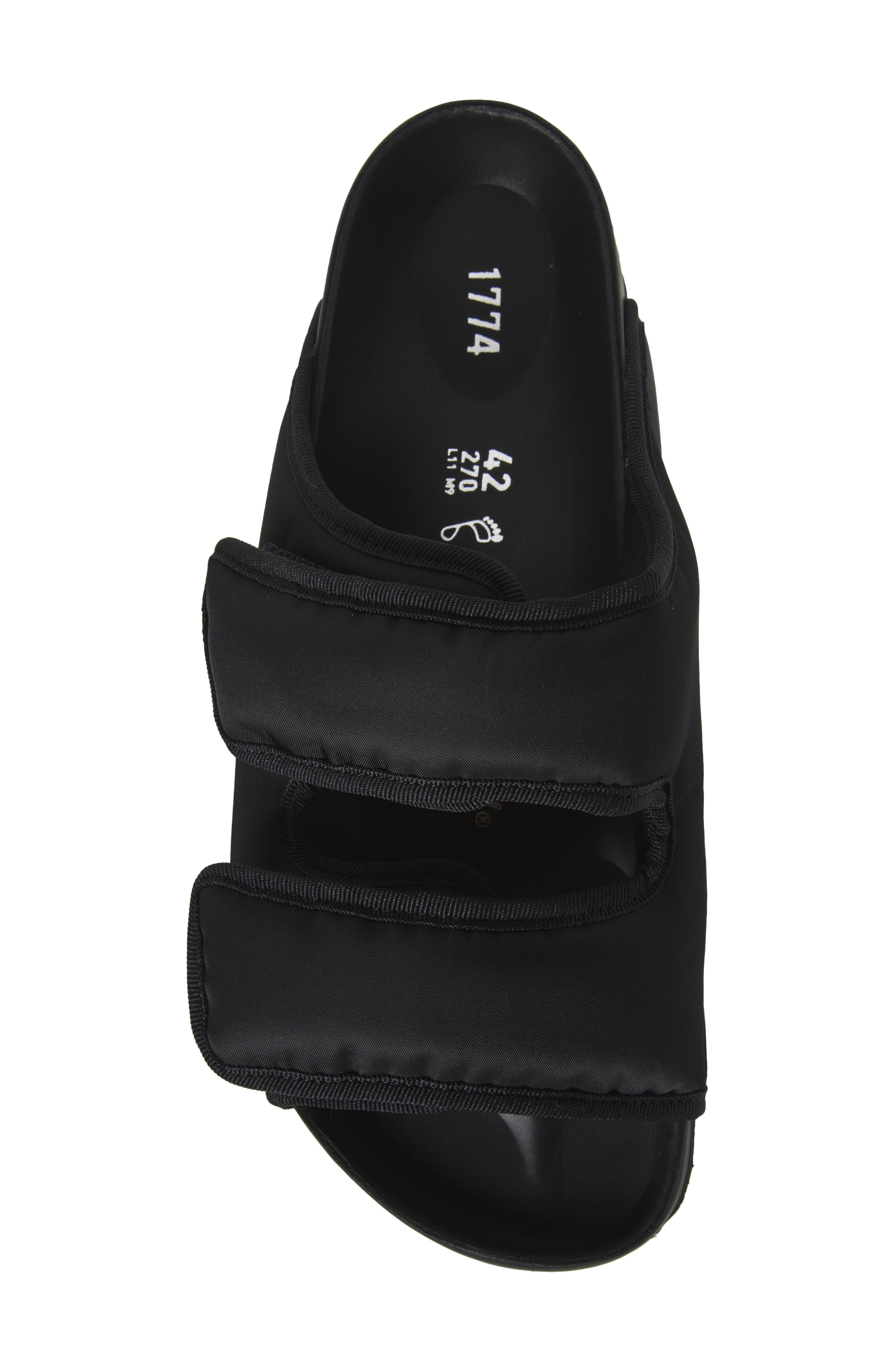 1774 BIRKENSTOCK Arizona Black Cozy Nylon Sandal, Alternate, color, 