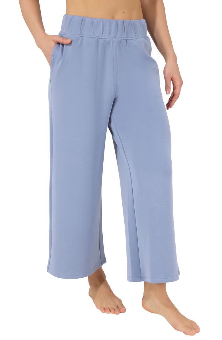 YOGALICIOUS SoftLite Elara Sandwash Culotte Pants, Alternate, color, Cloud Mist