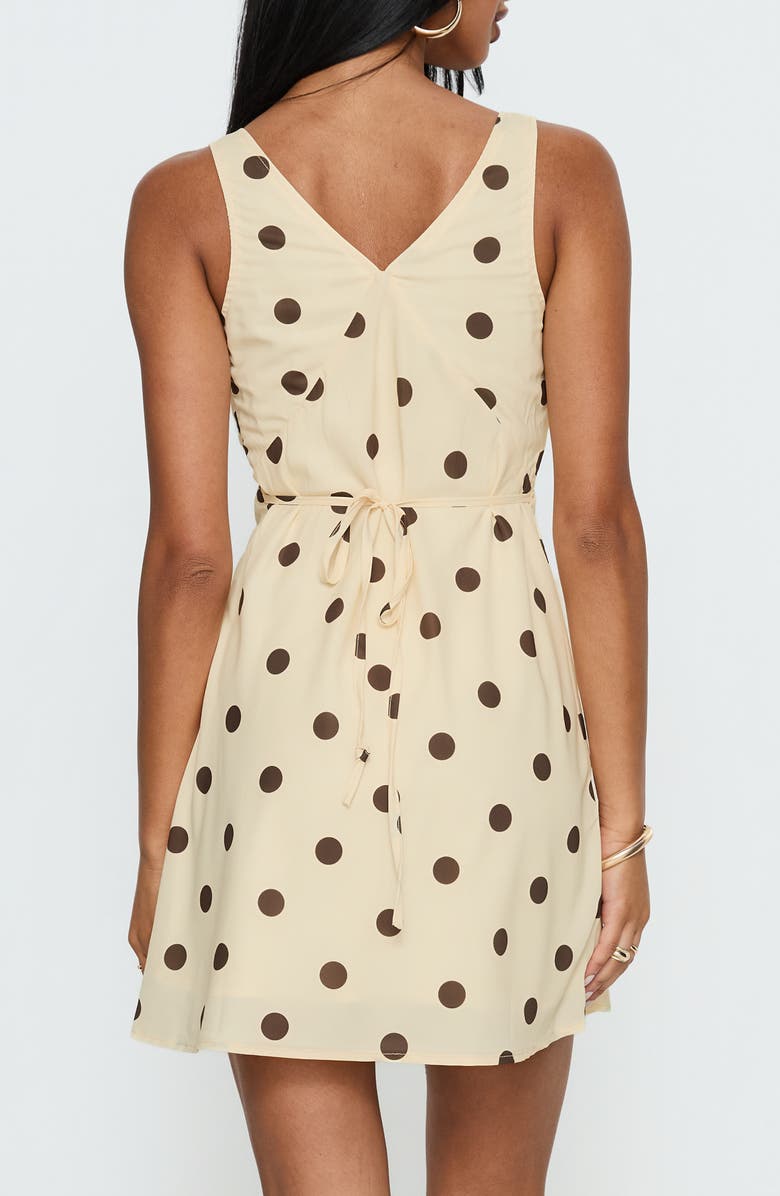 Princess Polly Nellie Polka Dot Sleeveless Minidress, Alternate, color, 