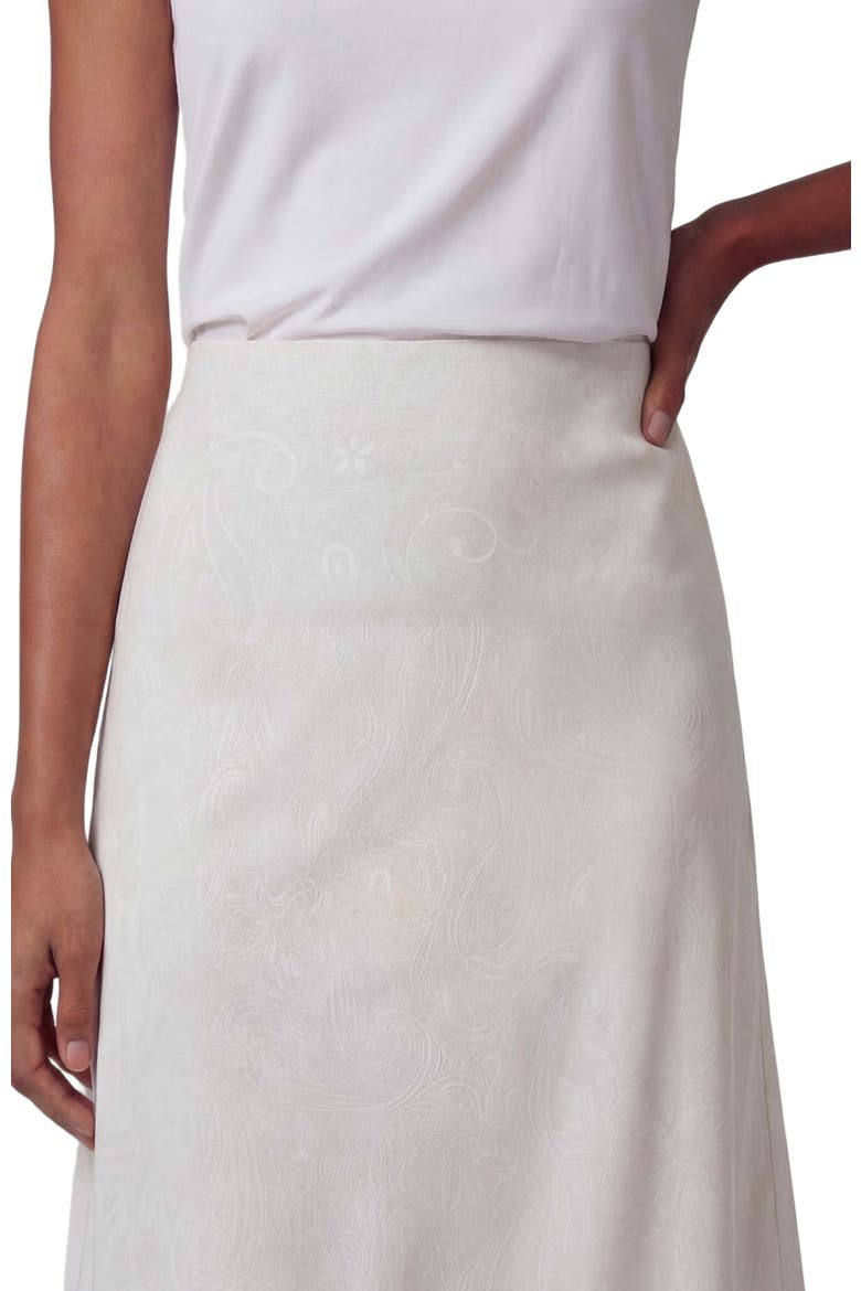 Paisley Explosion Womens Midi Skirt, Alternate, color, PAISLEY EXPLOSION IVORY