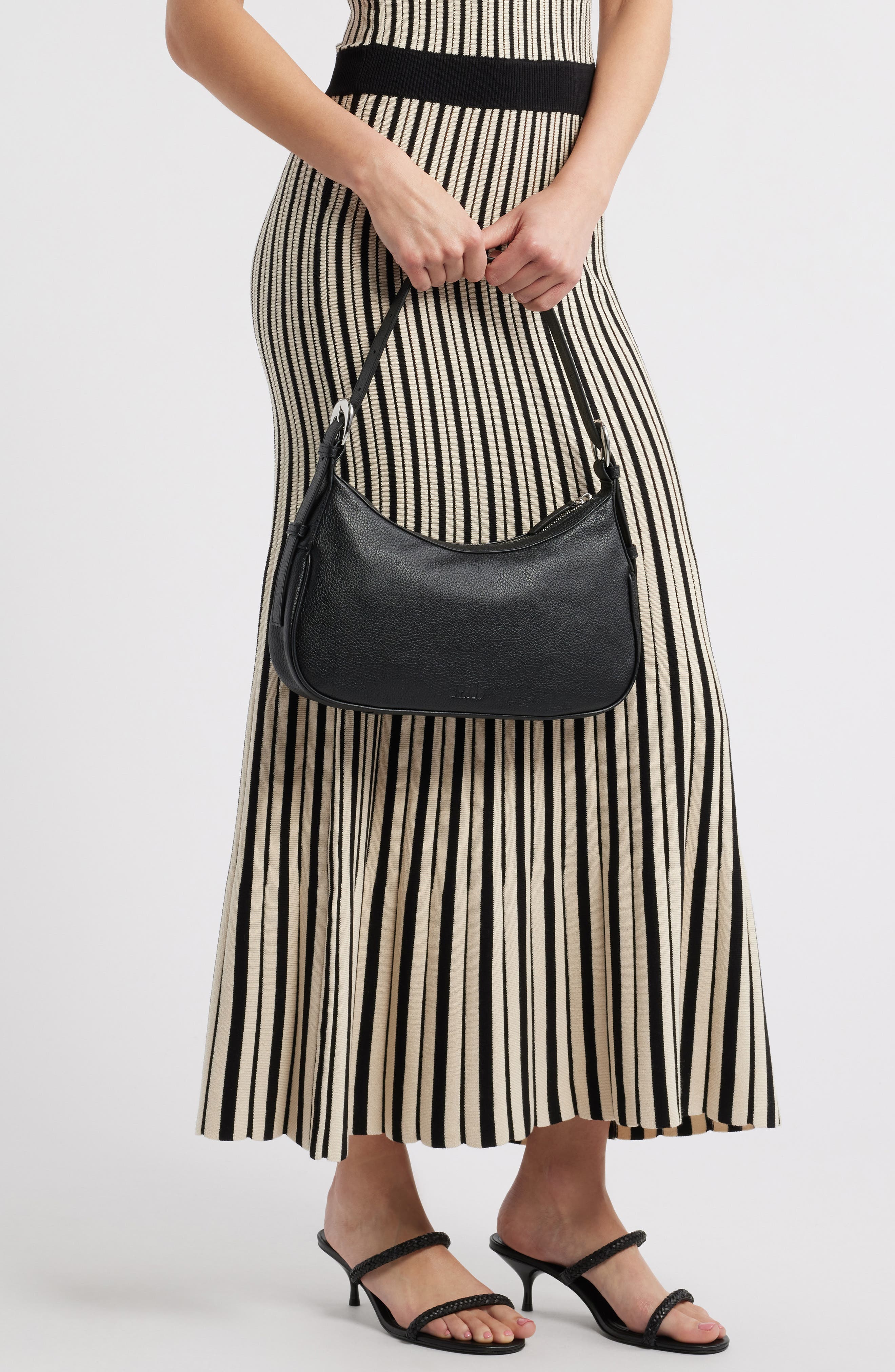 STAUD Pine Leather Shoulder Bag, Alternate, color, 