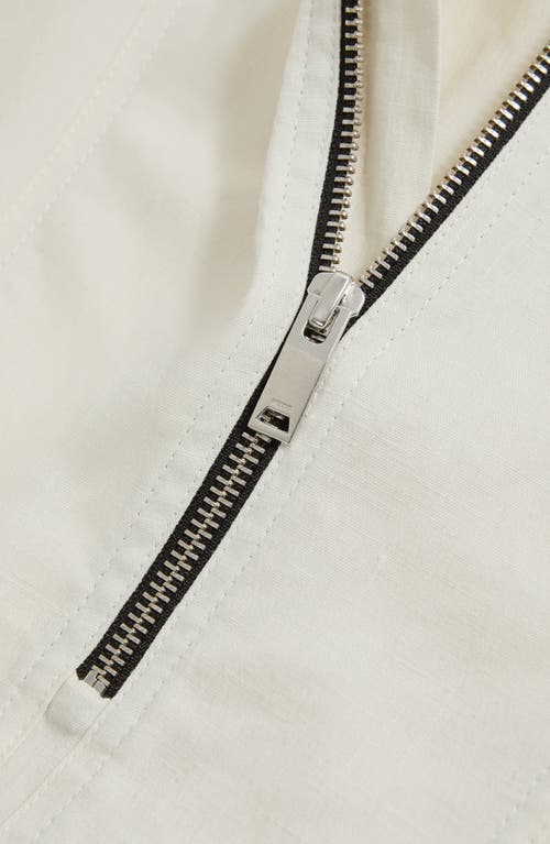 Reiss Atelier Victoria Hooded Linen Blend Pullover In White