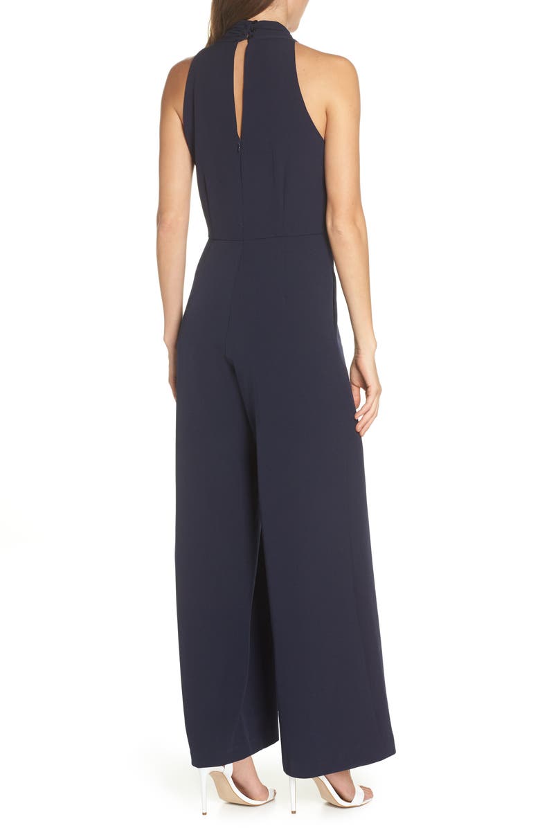 Julia Jordan Tie-Neck Halter Jumpsuit, Alternate, color, 