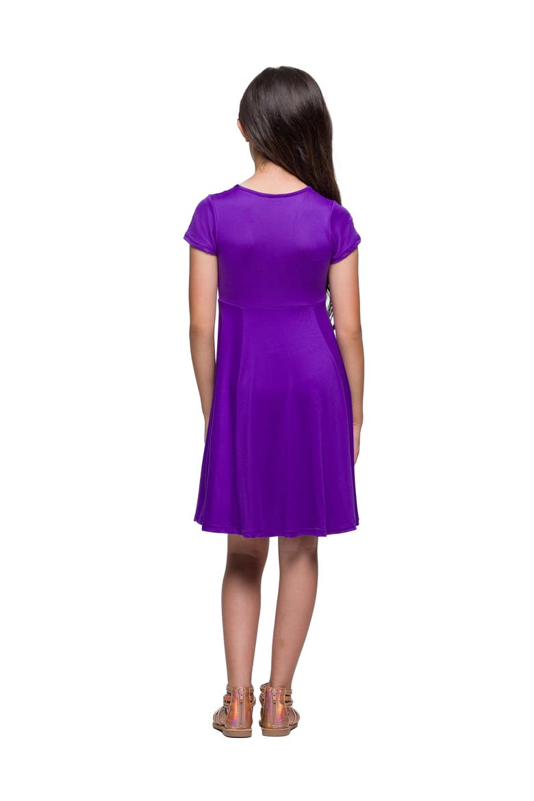 Flowy Short Sleeve Dress, Alternate, color, Lilac
