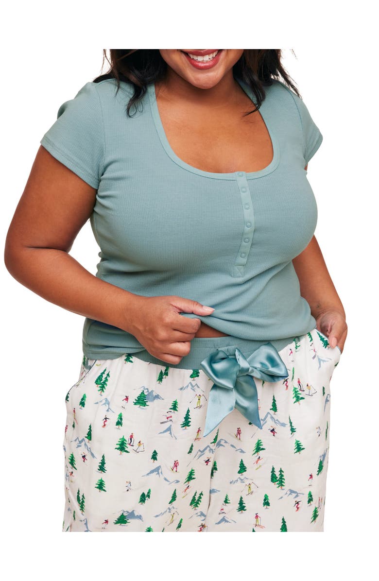 Adore Me Caileigh T-Shirt & Joggers Pajama Set, Alternate, color, 
