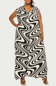 L I V D Ortega Printed Sleeveless Wide Leg Jumpsuit