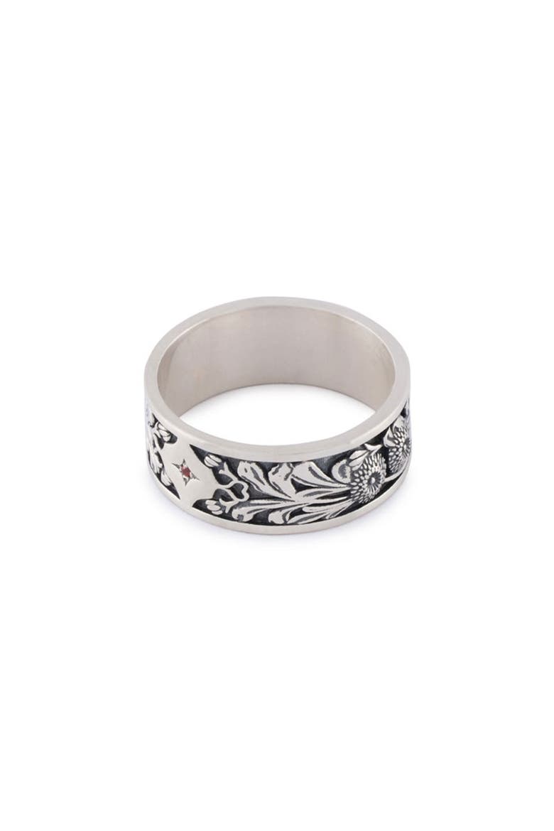 Kabuto Band Ring, Alternate, color, SILVER