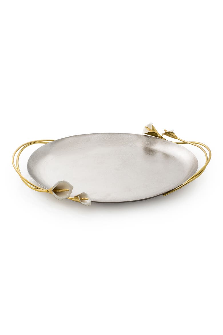 Calla Lily Oval Serving Tray, Main, color, NO COLOR