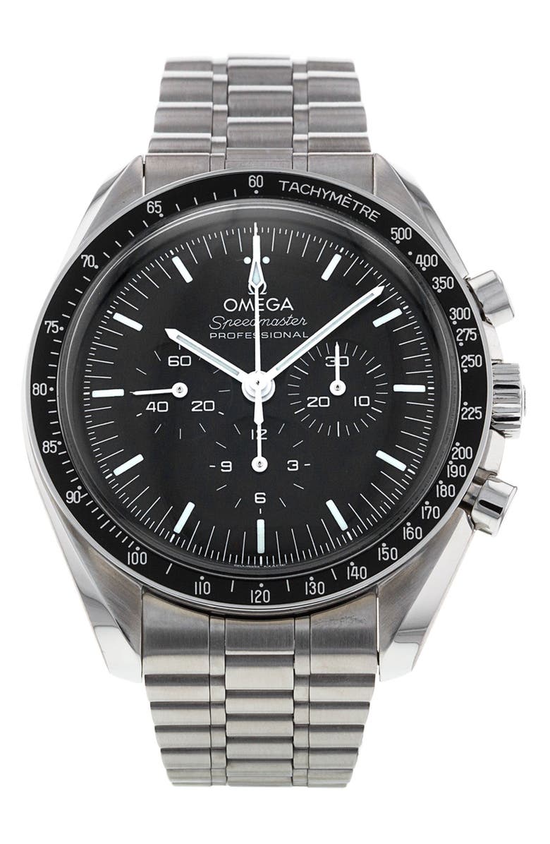 Watchfinder & Co. Omega Preowned 2022 Speedmaster Moonwatch Professional Chronograph Bracelet Watch, 42mm, Main, color, 