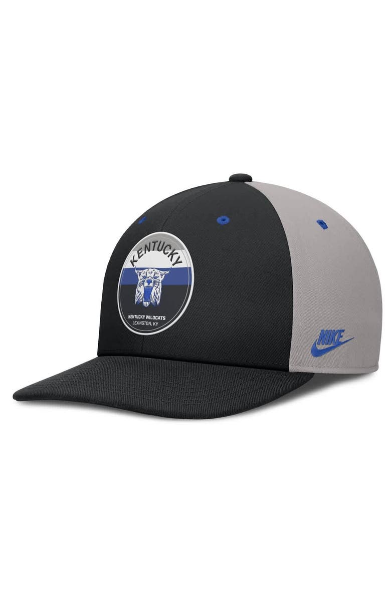 Nike Men's Nike Black/Gray Kentucky Wildcats Prep Pro Performance Snapback Hat, Main, color, Black