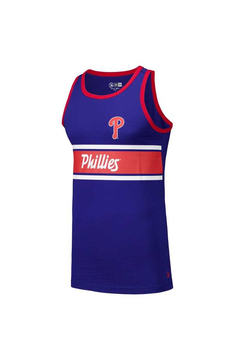 New Era Men's New Era Royal Philadelphia Phillies Jersey Ringer Tank Top, Alternate, color, 