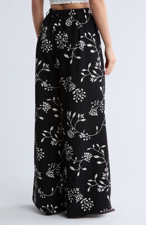 Bobeau Lyra Crepe Wide Leg Pants In Black