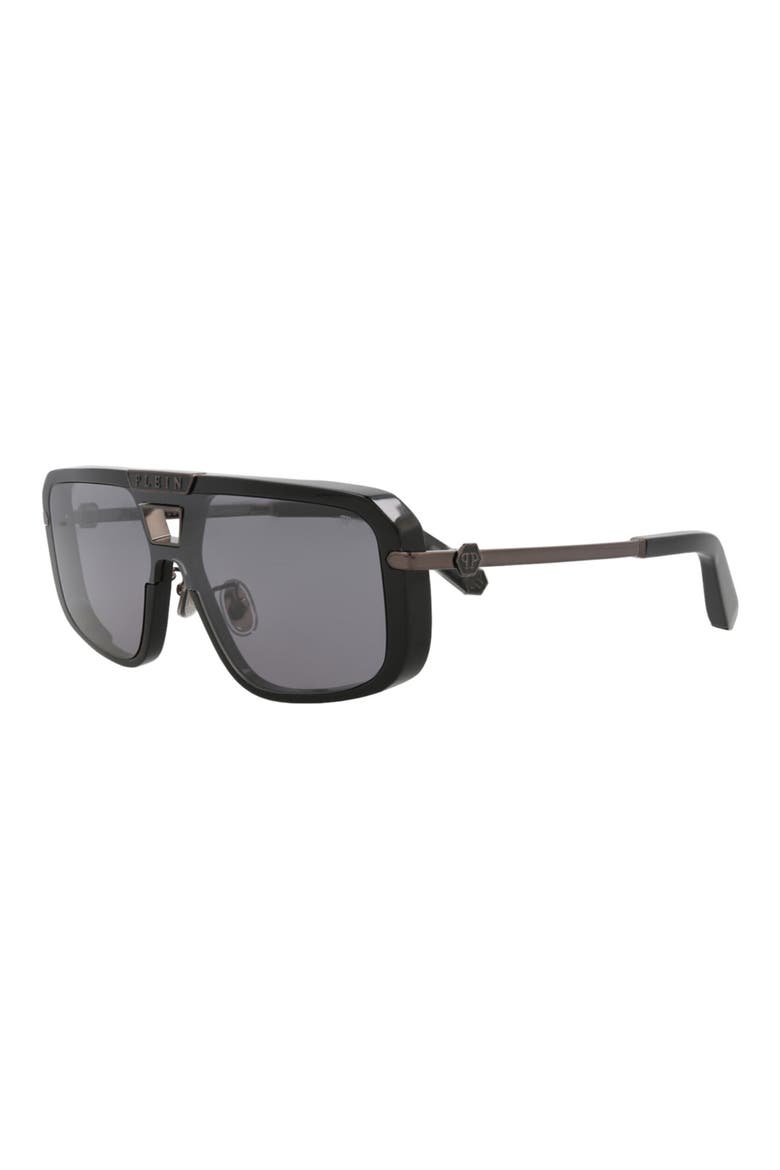 99mm Aviator Sunglasses, Alternate, color, BLACK GUNMETAL SMOKE