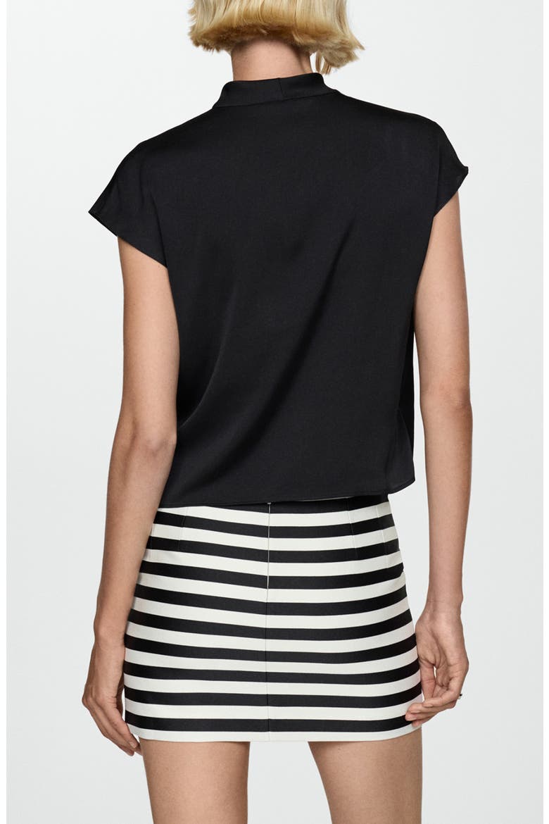 Wrap Front Top, Alternate, color, BLACK