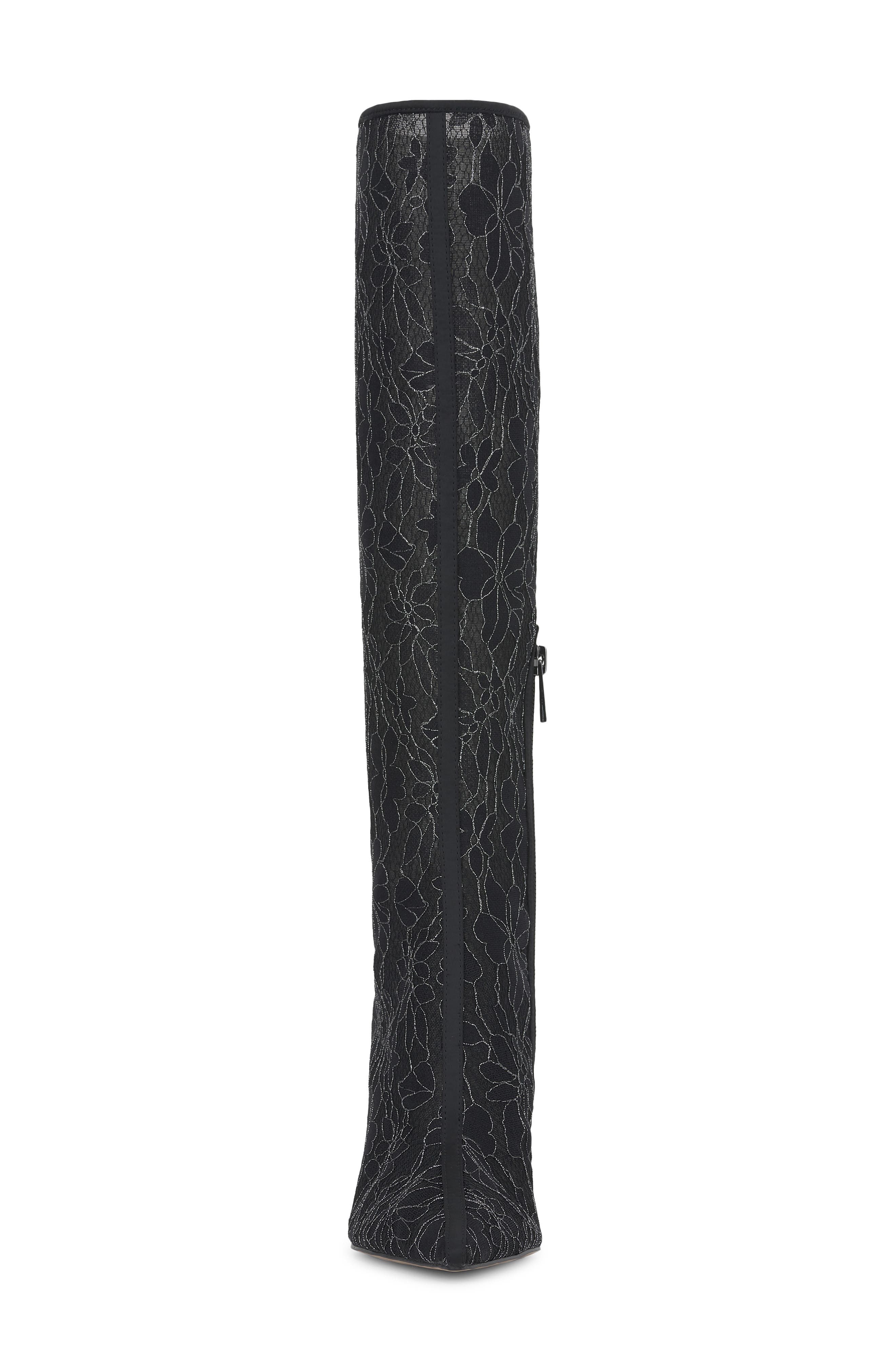 Juleira Knee High Boot, Alternate, color, BLACK/ PEWTER