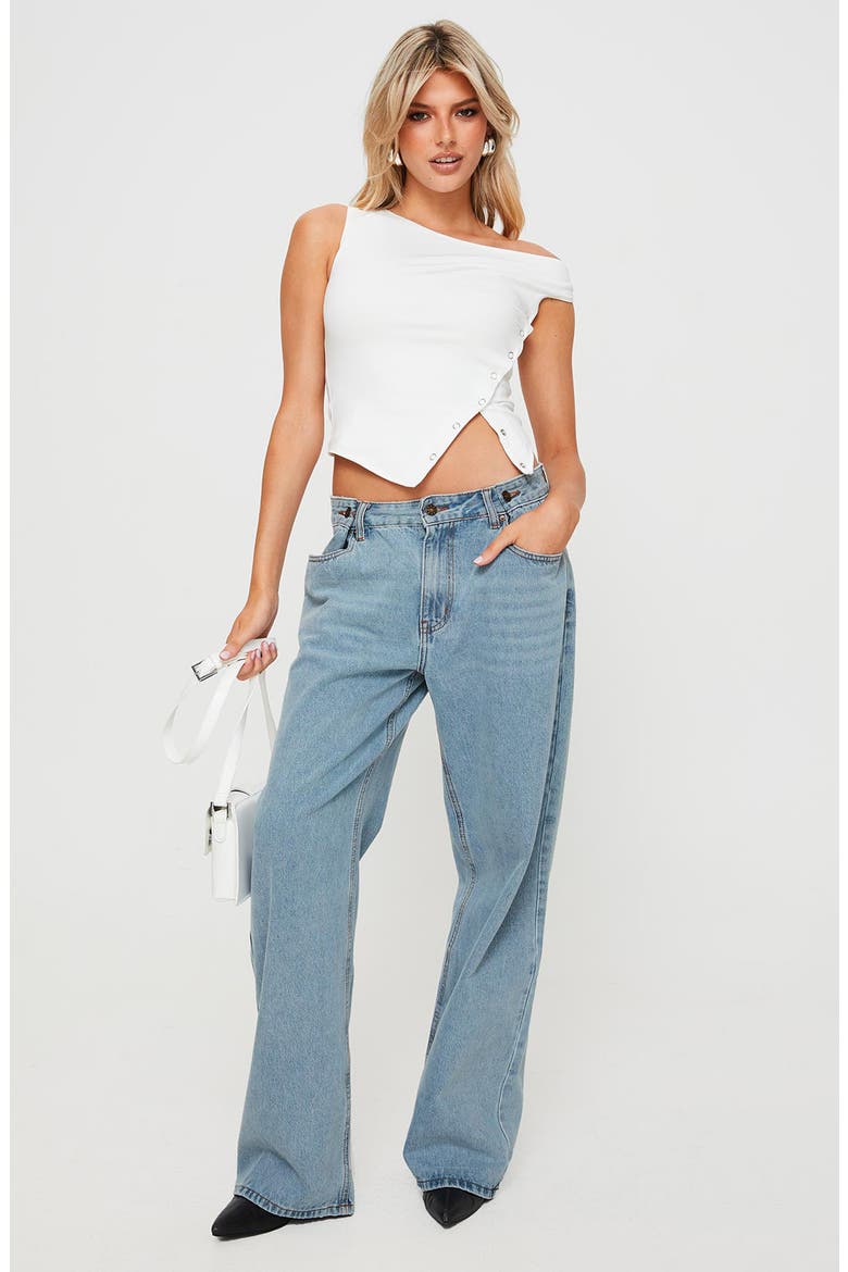 Karre Off the Shoulder Top, Alternate, color, WHITE