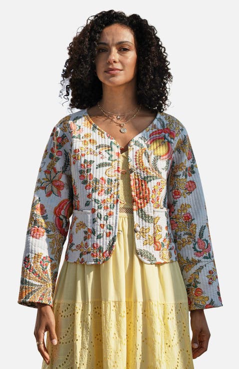 Boho Cotton Reversible Quilted Jacket