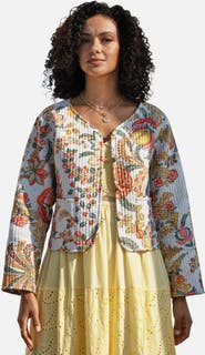 Yumi Boho Cotton Reversible Quilted Jacket