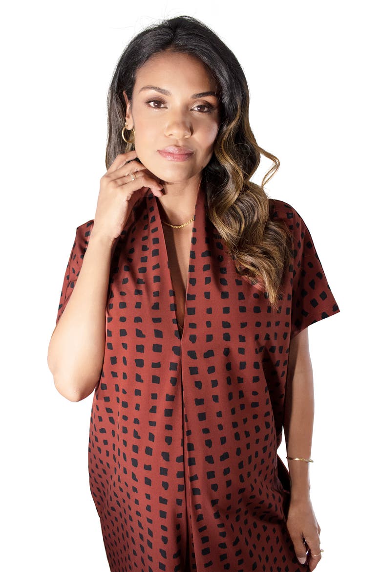 Ingrid & Isabel® Everywhere Abstract Print Maternity Tunic Dress, Alternate, color, ABSTRACT CHECK