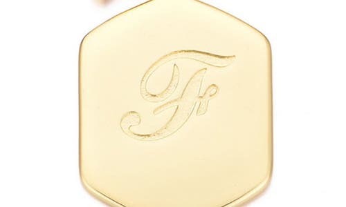 Adornia Monogram Initial Charm Chain Bracelet In Gold