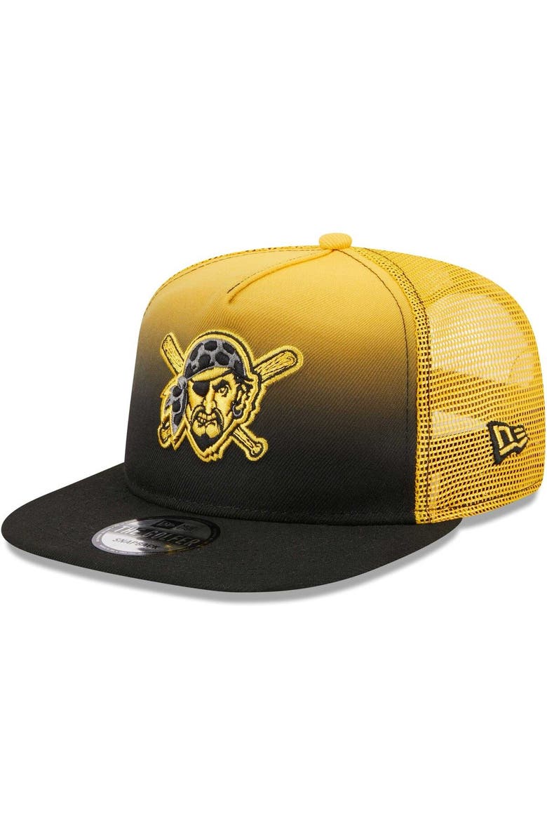 New Era Men's New Era Black Pittsburgh Pirates Fade Golfer Snapback Hat, Main, color,