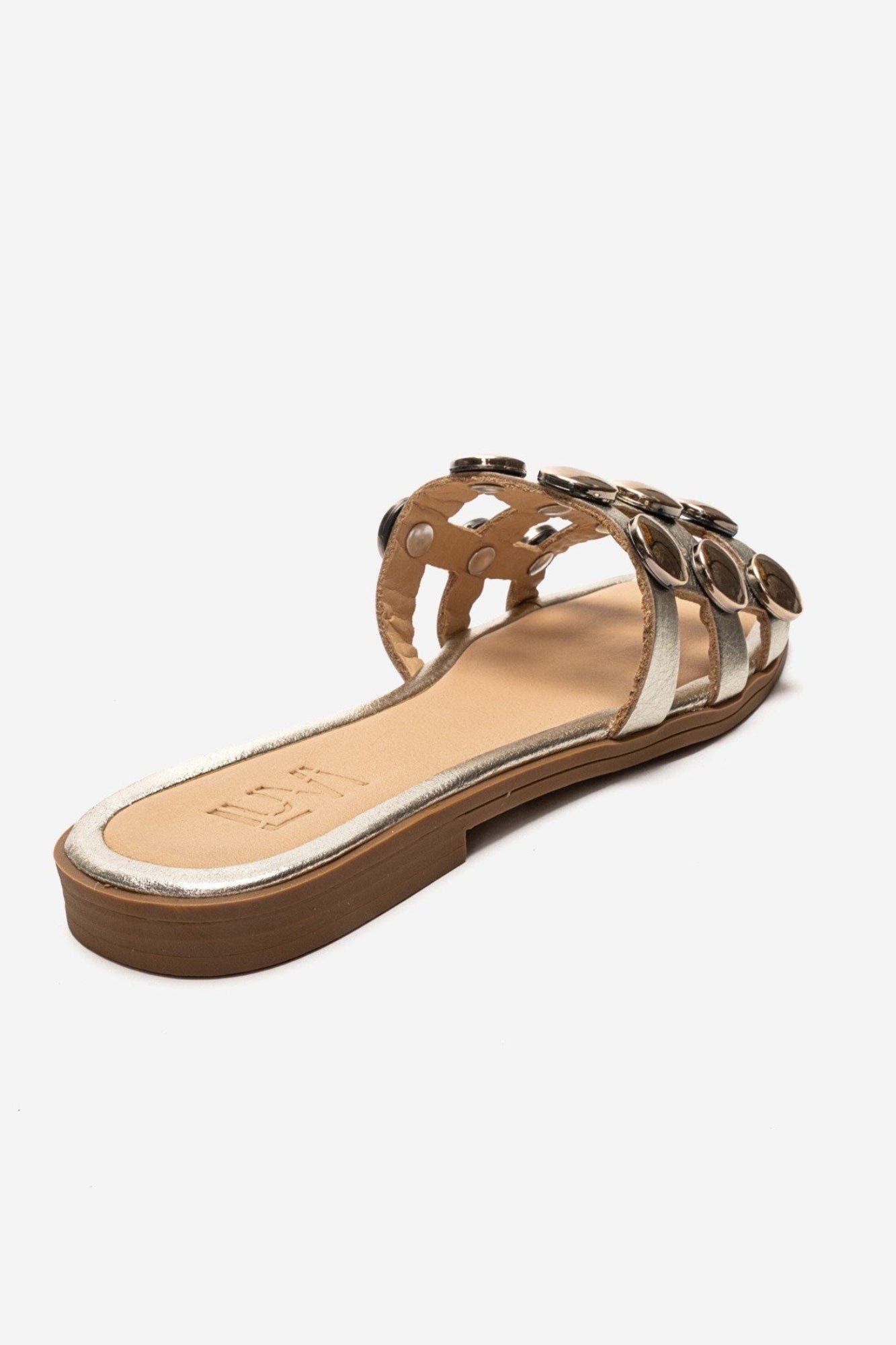 Bareon Leather Sandal, Alternate, color, Gold