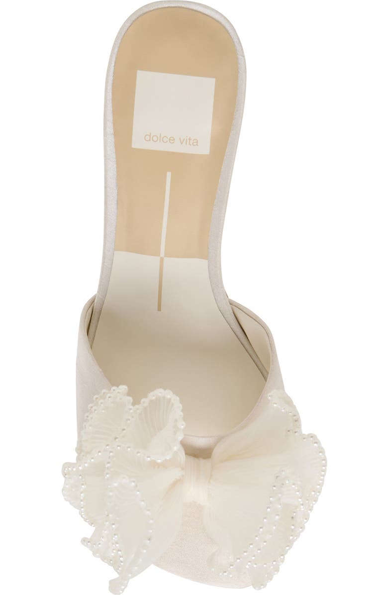 Dolce Vita Narita Pearl Sandal, Alternate, color, Off White Satin