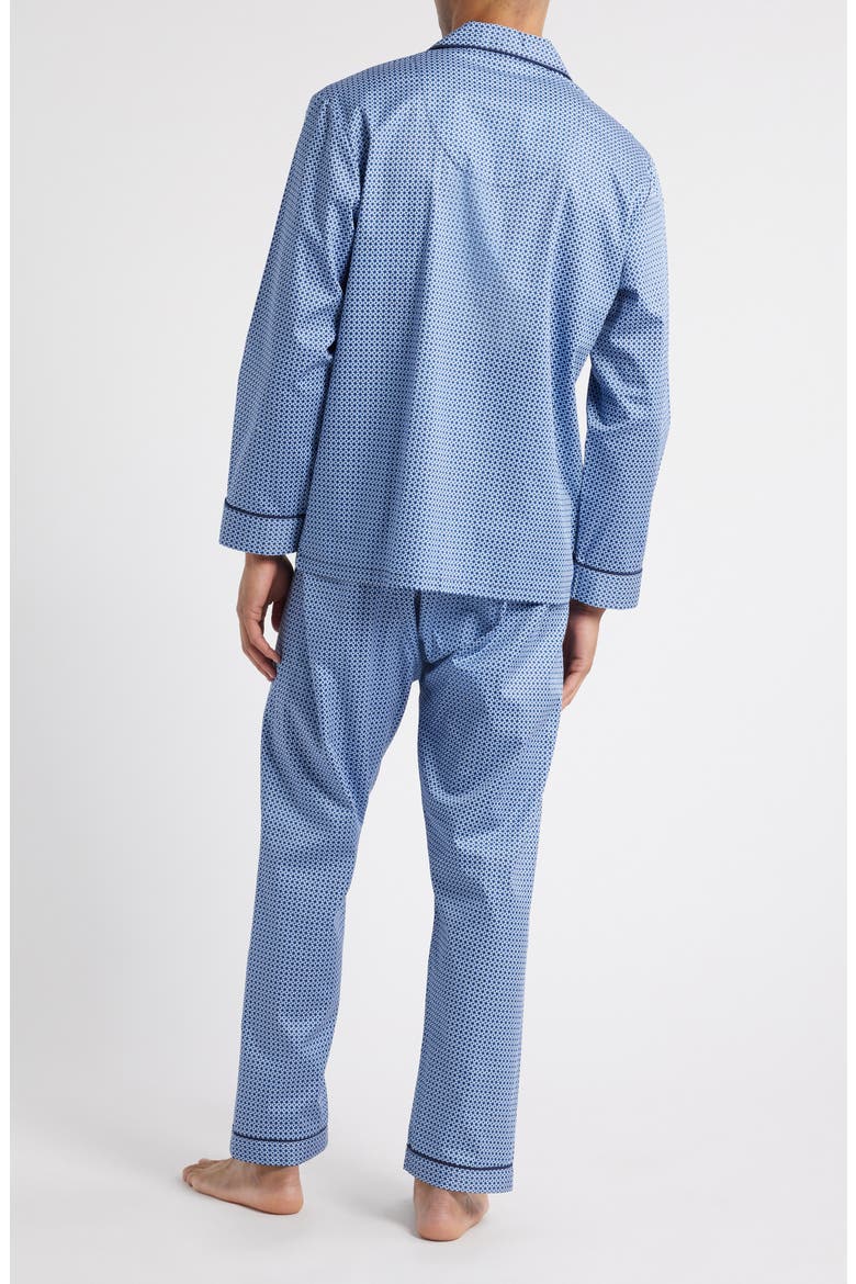 Cotton Sateen Pajamas, Alternate, color, NAVY/ BLUE