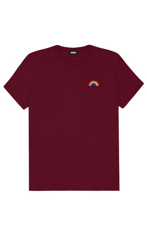 Womens Rainbow Jersey Relaxed Tee