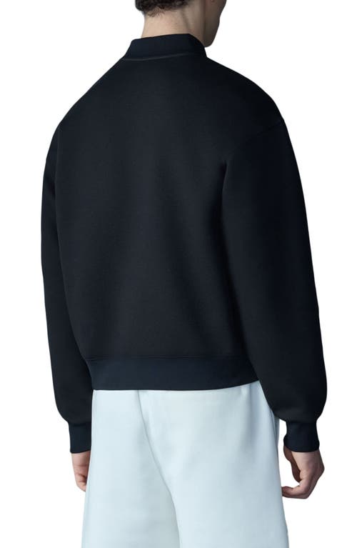 Mackage Felix Quarter Zip Polo Sweater In Black