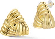GLAZE JEWELRY Textured Triangle Stud Earrings