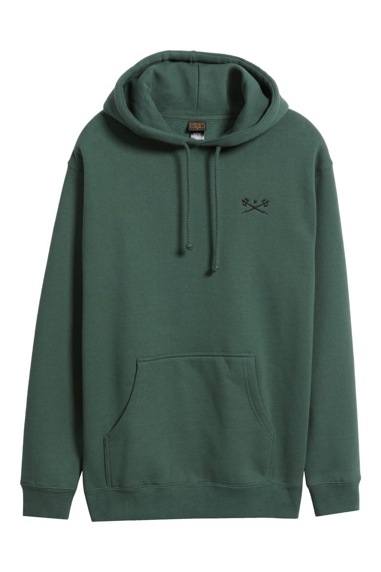 Go-To V2 Fleece Graphic Hoodie, Alternate, color, ALPINE GREEN