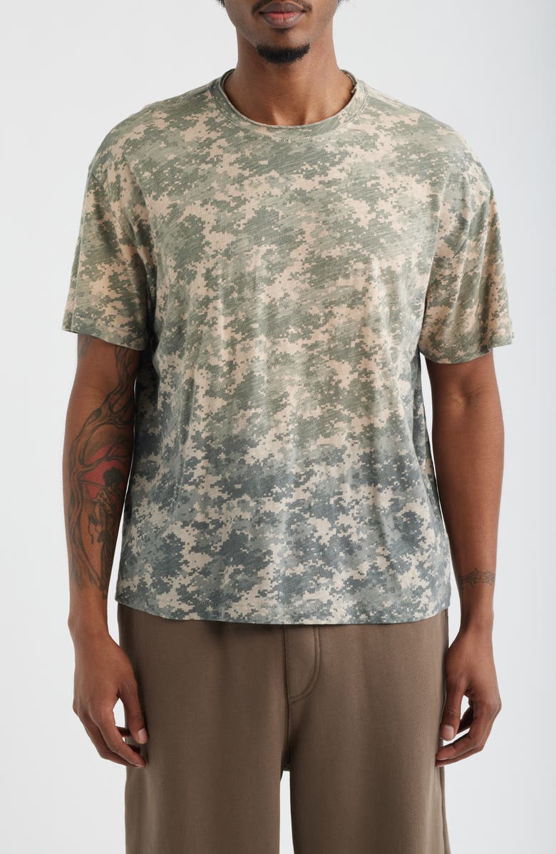 Elwood Slub Print Cotton Crewneck T-Shirt, Main, color, Digi Camo