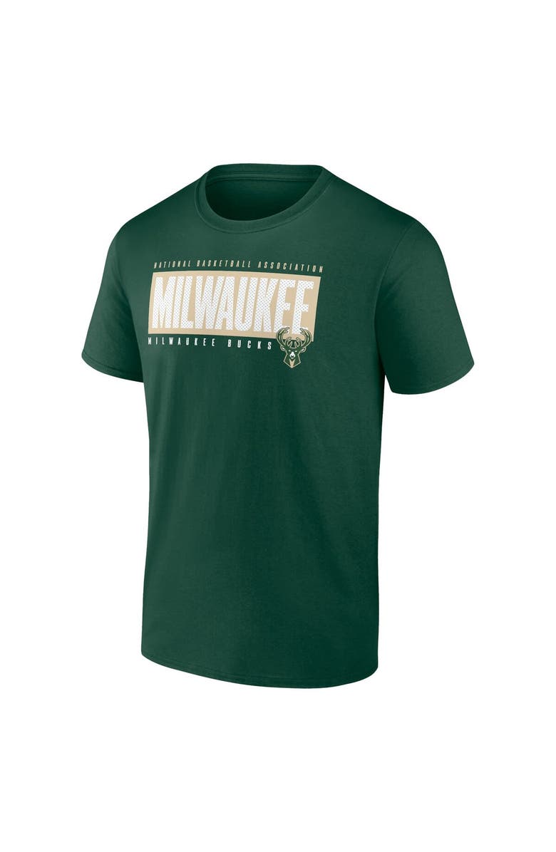 FANATICS Men's Fanatics Branded Hunter Green Milwaukee Bucks Box Out T-Shirt, Alternate, color, Hunter Green