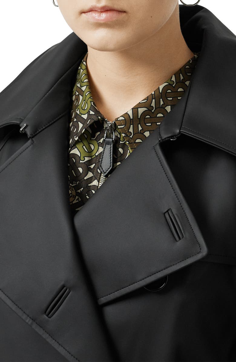 Burberry Crostwick Side Slit Tropical Gabardine Trench Coat, Alternate, color,