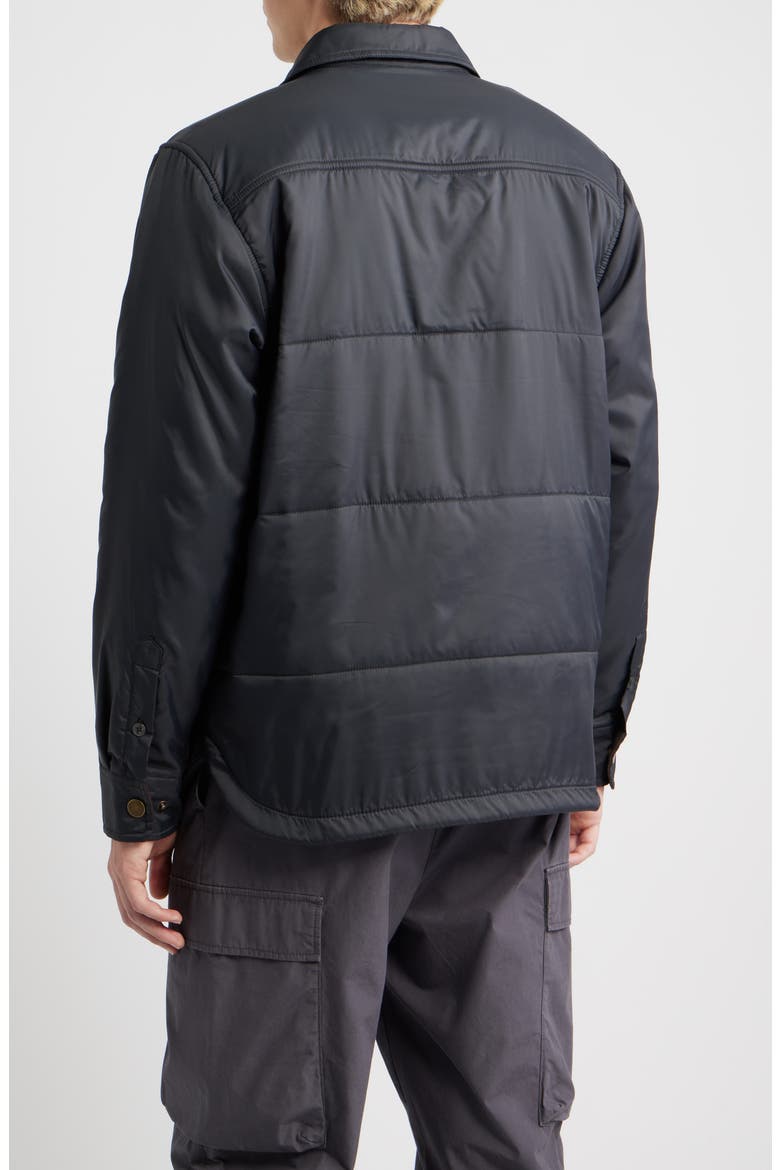 Machinist Quilted Snap-Up Shirt Jacket, Alternate, color, BLACK