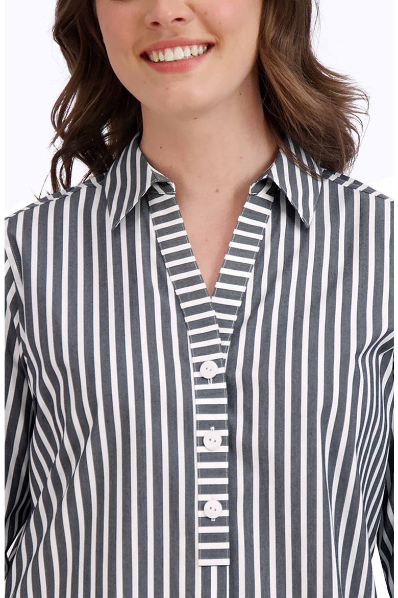 Pamela Stripe Blouse, Alternate, color, BLACK