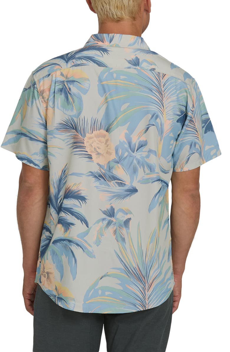 Billabong Sundays Lounge Short Sleeve Button-Up Shirt, Alternate, color, Blue Horizon