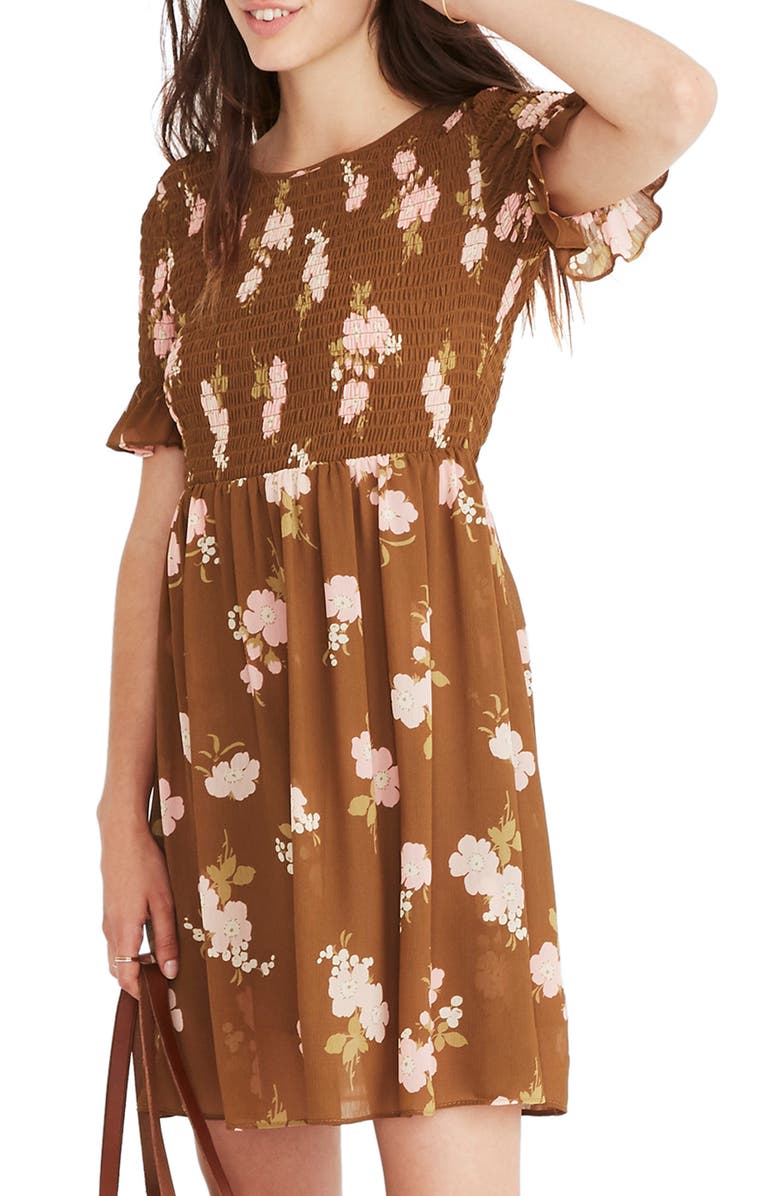 Madewell Smocked Top Dress, Alternate, color,