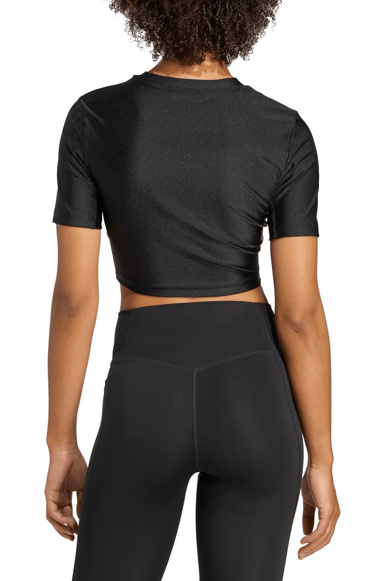 Performance Short Sleeve Crop T-Shirt, Alternate, color, BLACK/