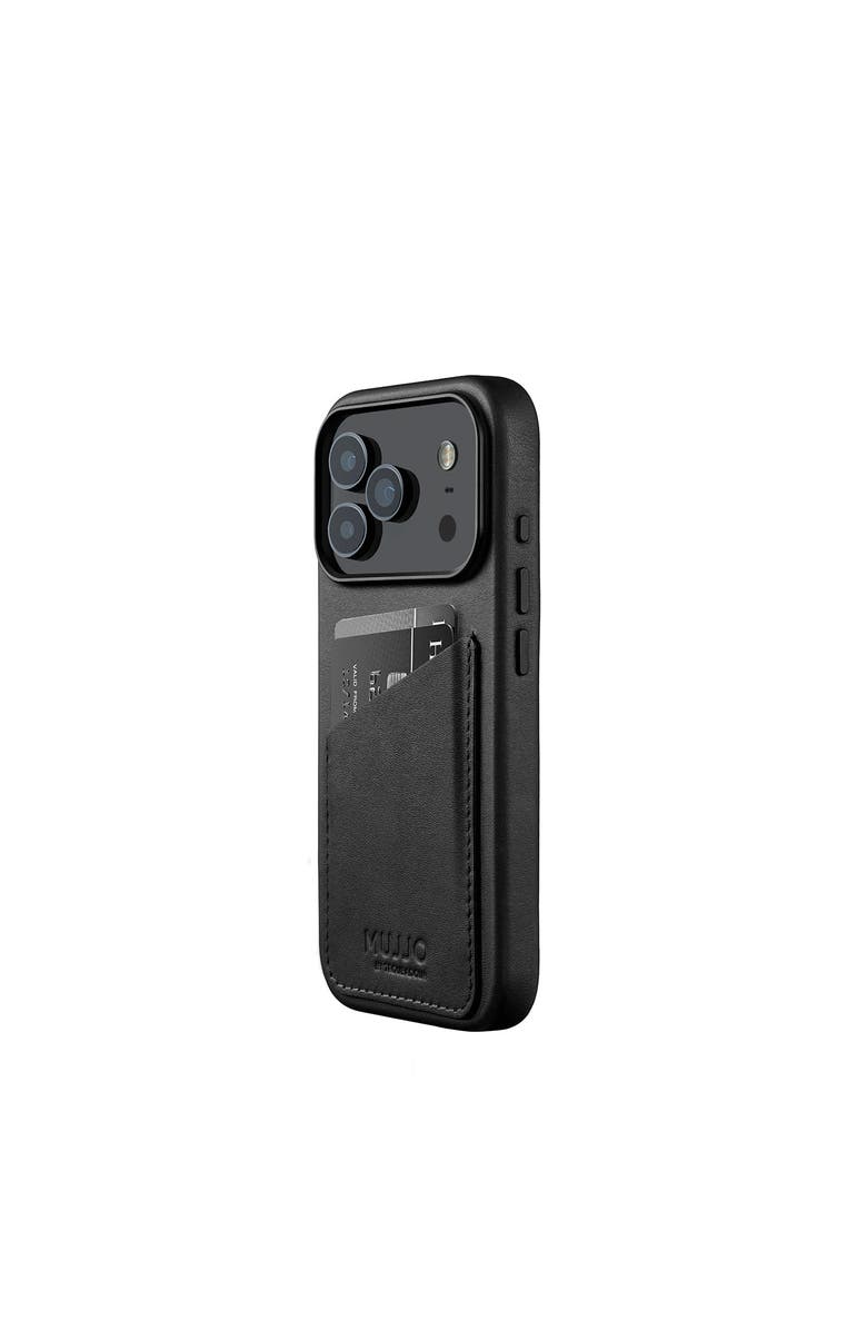 MUJJO Full Leather Wallet Case for iPhone 17 Pro, Alternate, color, Black