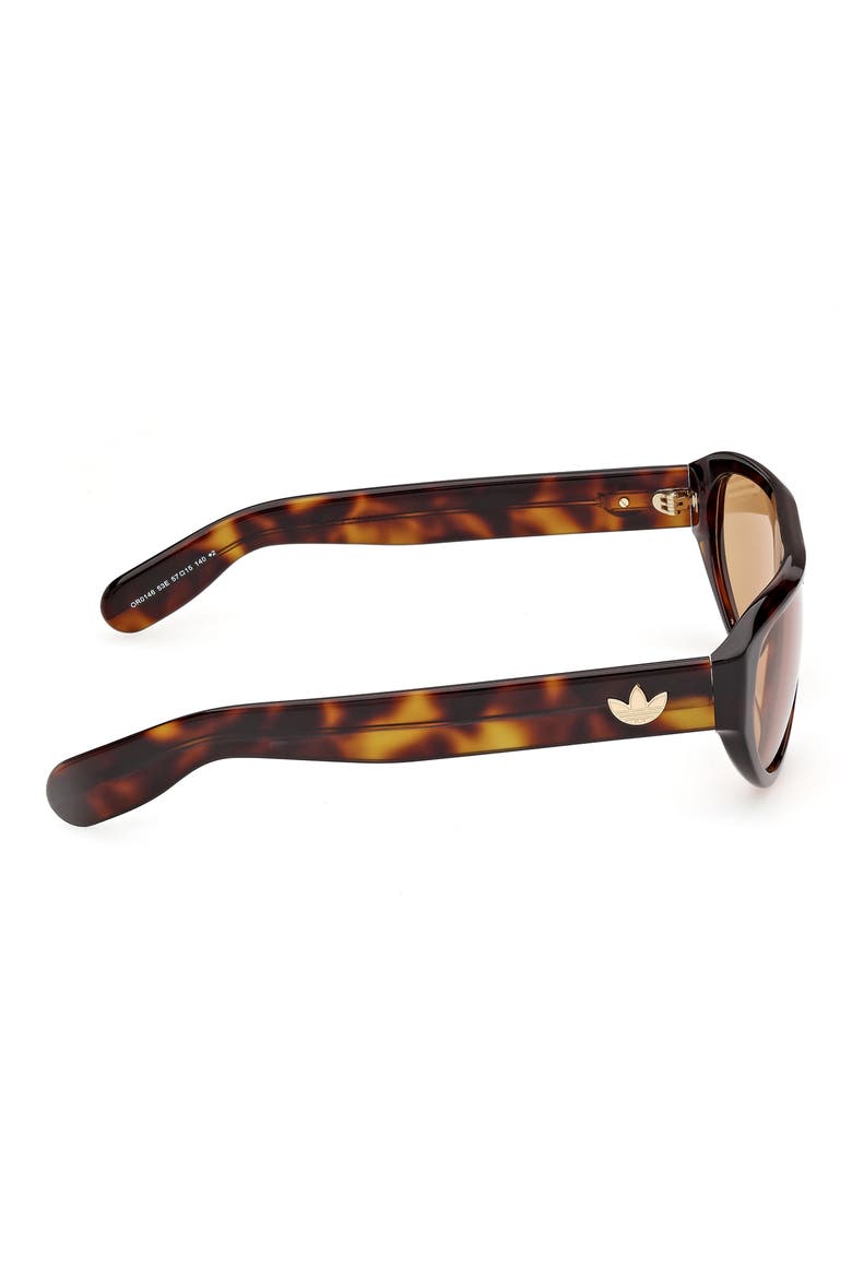 57mm Mirrored Pilot Sunglasses, Alternate, color, BLONDE HAVANA/ BROWN