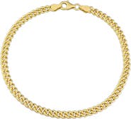 DELMAR 18K Gold Plated Curb Link Chain Bracelet