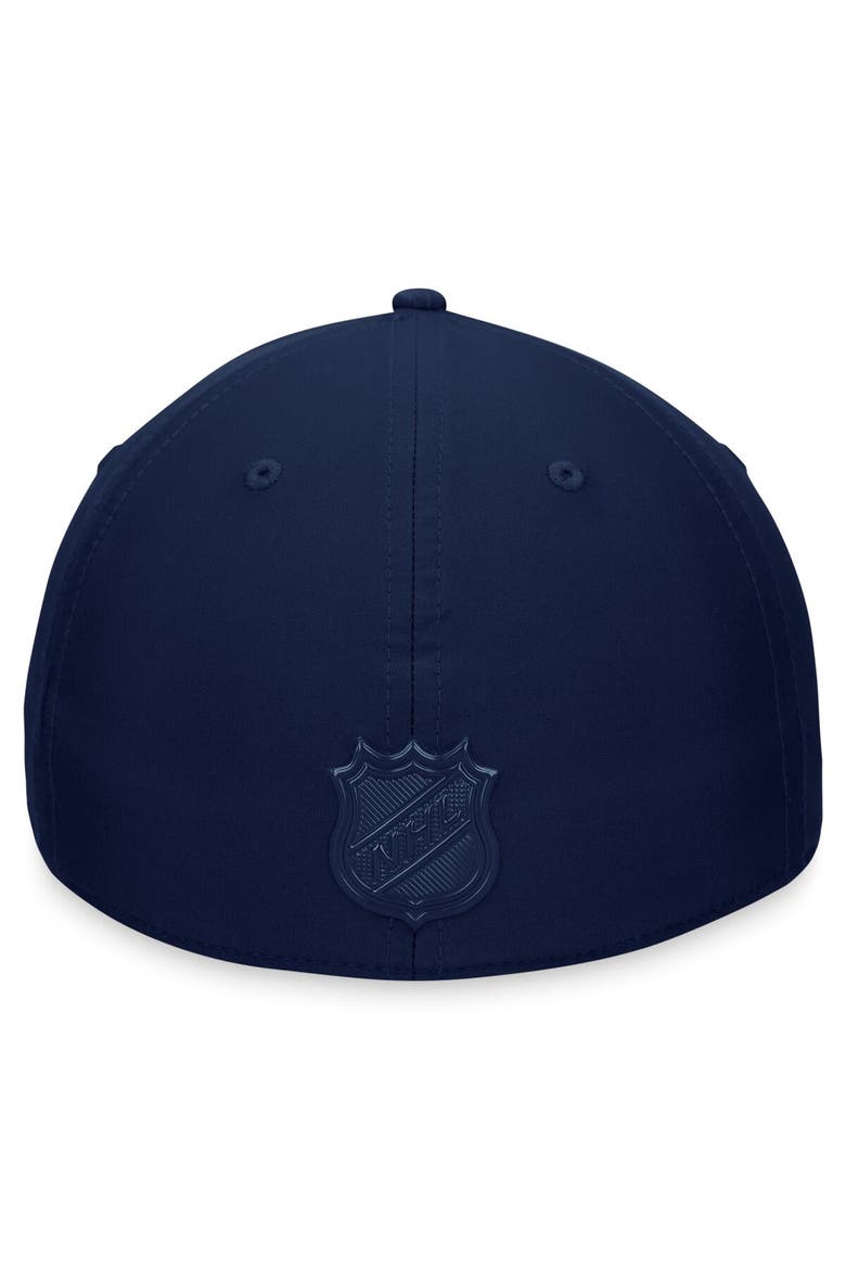 Men's Fanatics Branded Deep Sea Blue Seattle Kraken Authentic Pro Road Stack Logo Flex Hat, Alternate, color, Navy